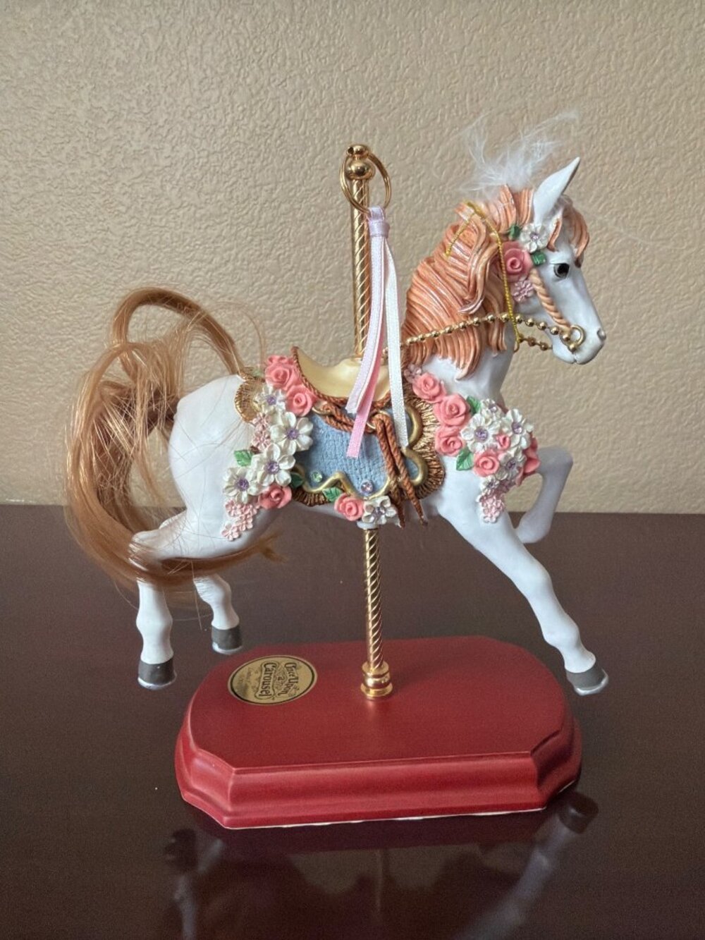 Sheldon Vaughn Garden Rose Once Upon a Carousel Horse Carlton Cards LE 5000 - Picture 5 of 16